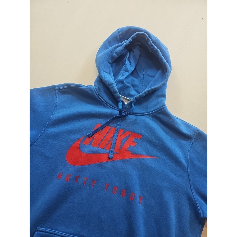 Nike Women's Blue Hoodie Size Medium Swoosh Logo Pullover "HOTTY TODDY"